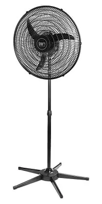 Ventilador de coluna Tron 12.11, com grade inteiriça, 3 pás de 60 cm, pedestal fino e base aberta com 5 apoios